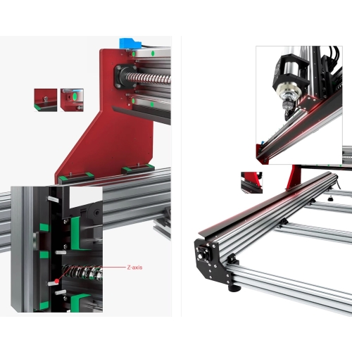 Fresatrice per incisione CNC 1515 1500x1500mm 2,2kW + accessori